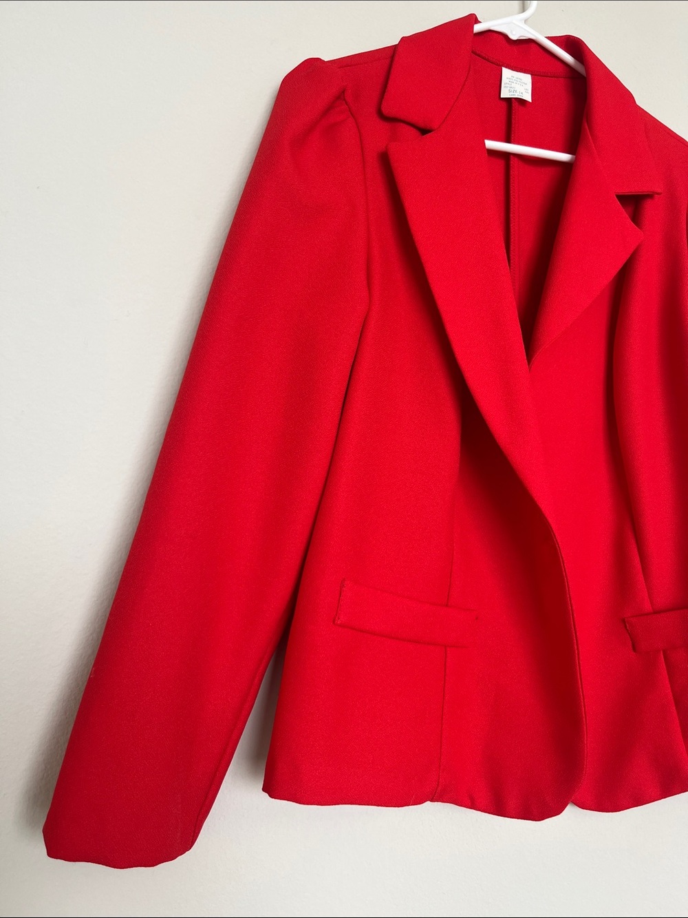 Vintage Single-Button Red Blazer Jacket